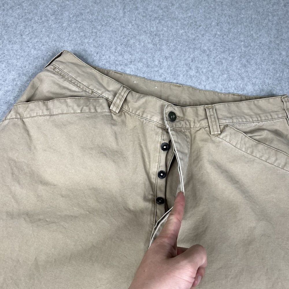 Vintage Polo Sport Ralph Lauren Pants Mens 36x34 Beige 90s Button Fly Workwear - Picture 3 of 16